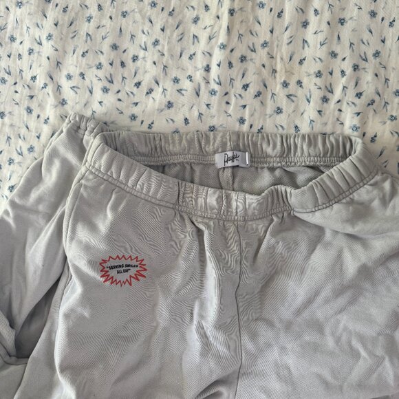 The Mayfair Group "Made You Smile" Sweatpants in Grey - Picture 4 of 4